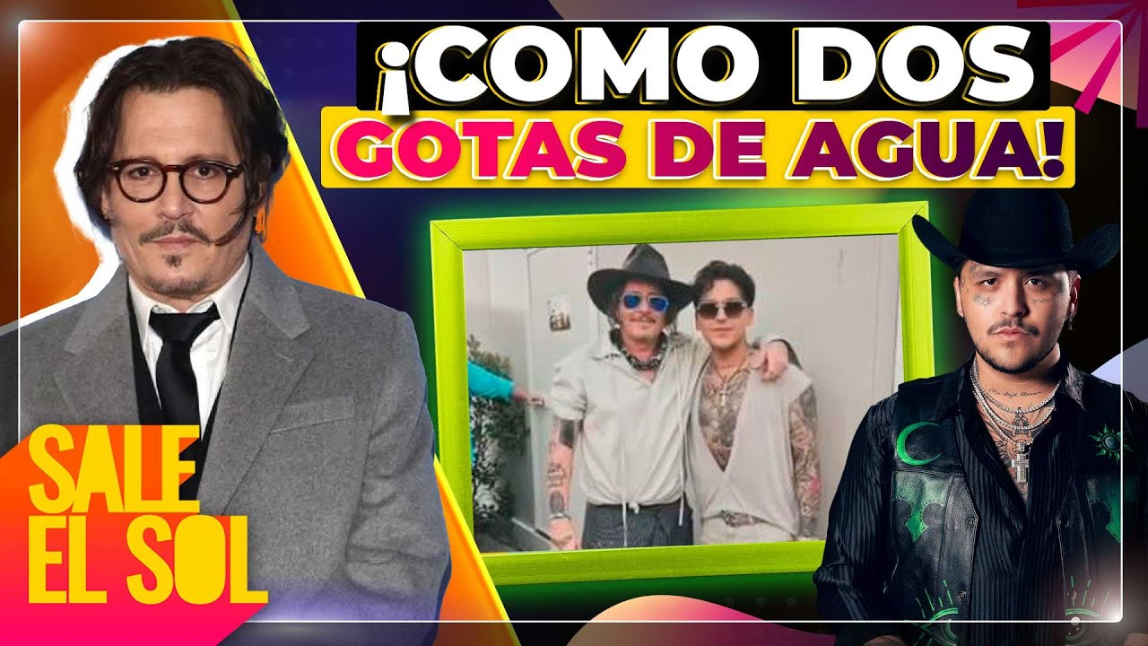 Christian Nodal y Johnny Depp provocan furor por su increíble parecido